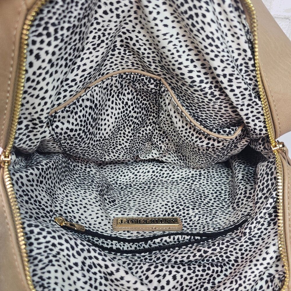 Antik Kraft Taupe Braided Strap Hobo Shoulder Bag Boho Slouchy Large Tote - Picture 9 of 14